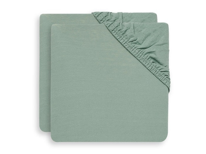 Jollein Hoeslaken Jersey Boxmatras Ash Green 75x95cm - Jollein - Babywinkel - 8717329359161