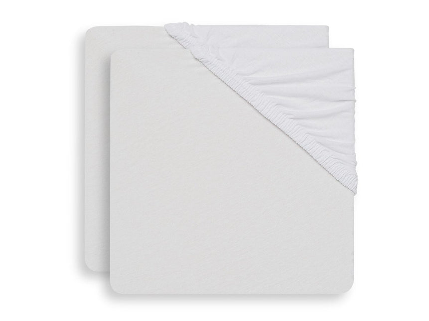 Jollein Hoeslaken Jersey Wit 40x90cm 2st - Jollein - Babywinkel - 8717329351189