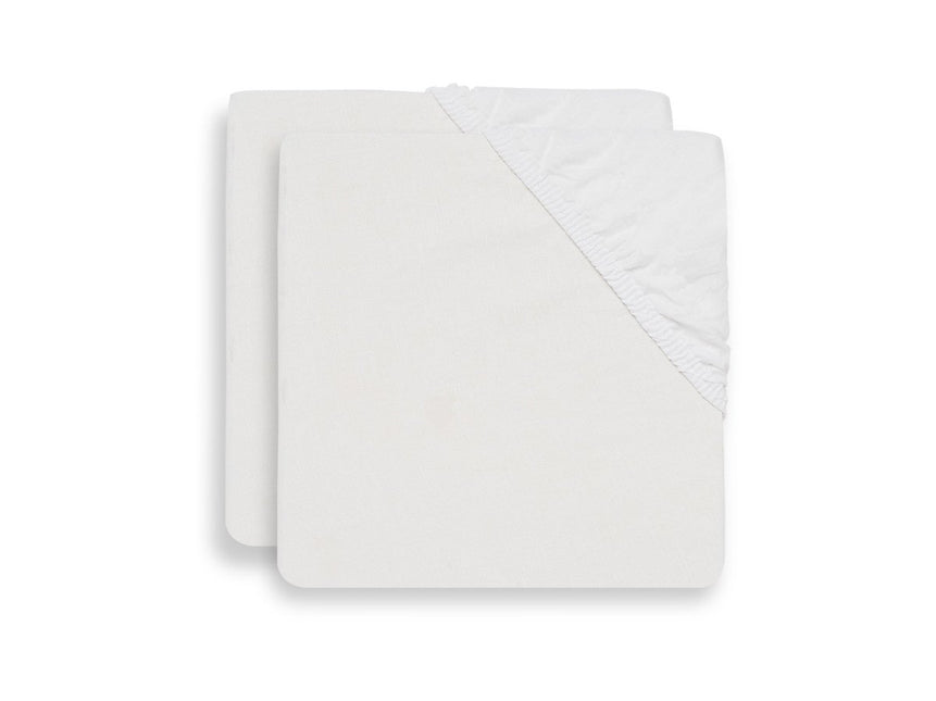 Jollein Hoeslaken Katoen Wit 70x140cm 2st - Jollein - Babywinkel - 8717329351240