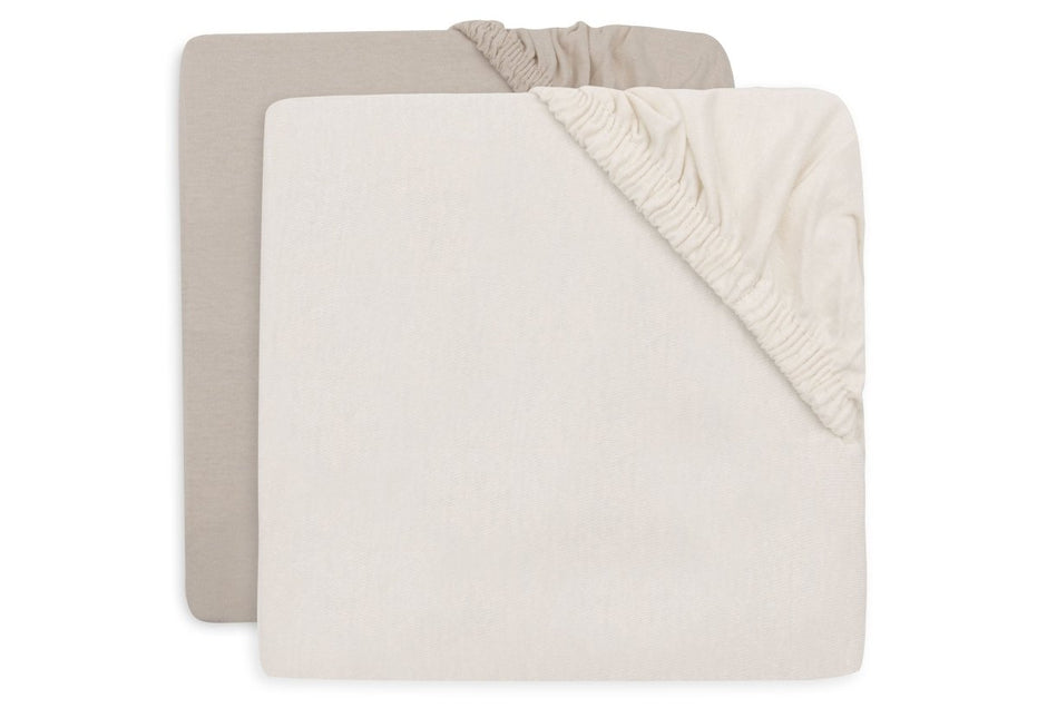 Jollein Hoeslaken Ledikant Oatmeal/Sand 70/75 X 140/150 Cm 2St koop je bij Babywinkel