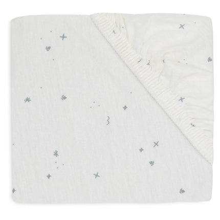 Jollein Hoeslaken Wieg Jersey Twinkling Sea Green 40/50 X 80/90 Cm - Jollein - Babywinkel - 8717329388291