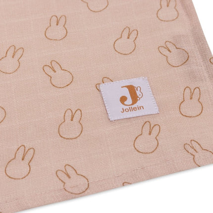 Jollein Hydrofiele Doek Miffy Silhouettes Wild Rose 115 X 115 Cm 2St - Jollein - Babywinkel - 8717329387980