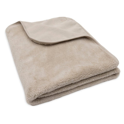Jollein Ledikantdeken Basic Jersey/Sherpa - Warm Sand 100X150Cm - Babywinkel - 8717329400139