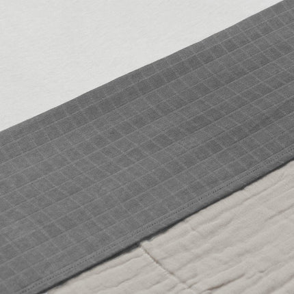 Jollein Ledikantlaken Wrinkled Cotton Storm Grey 120x150cm - Jollein - Babywinkel - 8717329364356