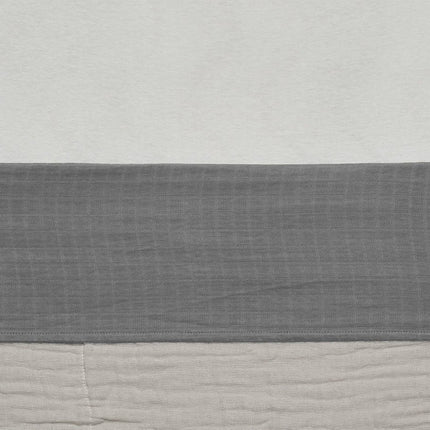 Jollein Ledikantlaken Wrinkled Cotton Storm Grey 120x150cm - Jollein - Babywinkel - 8717329364356
