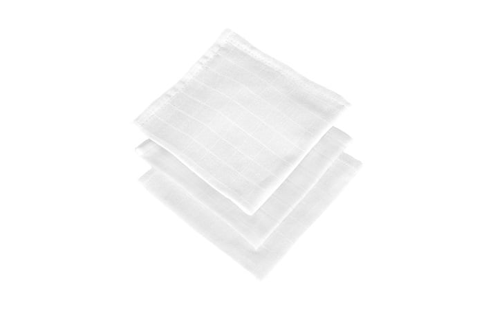 Jollein Monddoekje Hydrofiel Wit 3st - Jollein - Babywinkel - 8717329313606