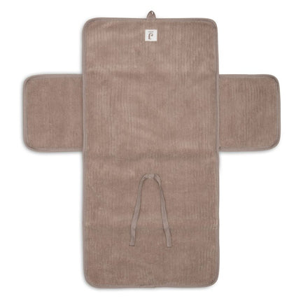 Jollein Verschoningsmat Cloudy Rib/ Milky Coffee - Babywinkel - 8717329401525