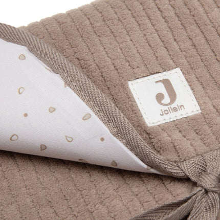 Jollein Verschoningsmat Cloudy Rib/ Milky Coffee - Babywinkel - 8717329401525