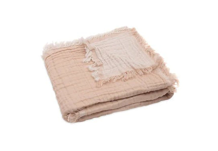 Jollein Wiegdeken Fringe Moonstone/Ivory 75X100cm - Jollein - Babywinkel - 8717329380899