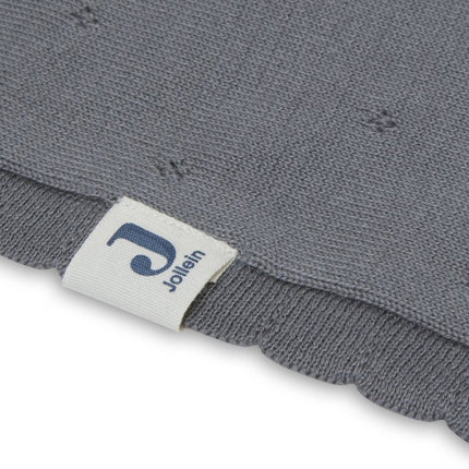 Jollein Wiegdeken Pointelle Storm Grey 100x150cm - Jollein - Babywinkel - 8717329366039