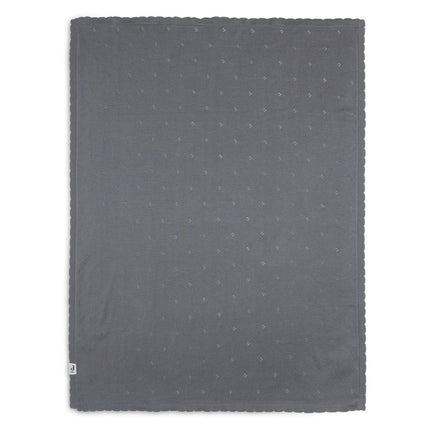 Jollein Wiegdeken Pointelle Storm Grey 100x150cm - Jollein - Babywinkel - 8717329366039