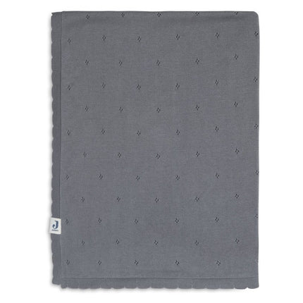 Jollein Wiegdeken Pointelle Storm Grey 100x150cm - Jollein - Babywinkel - 8717329366039