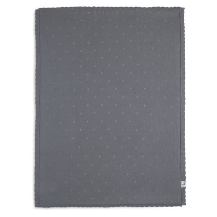 Jollein Wiegdeken Pointelle Storm Grey 100x150cm - Jollein - Babywinkel - 8717329366039