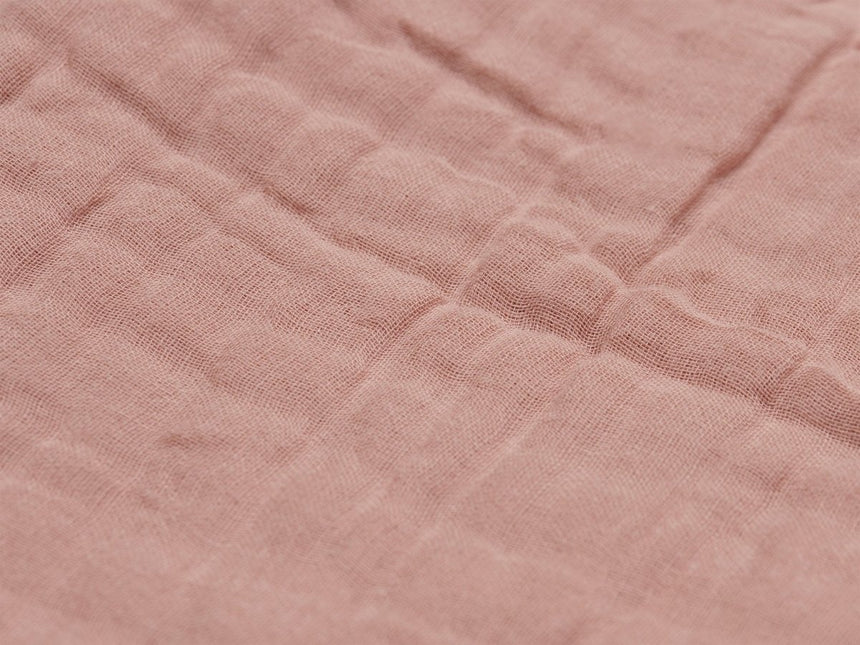 Jollein Wiegdeken Wrinkled Cotton Rosewood 120x120cm - Jollein - Babywinkel - 8717329364202