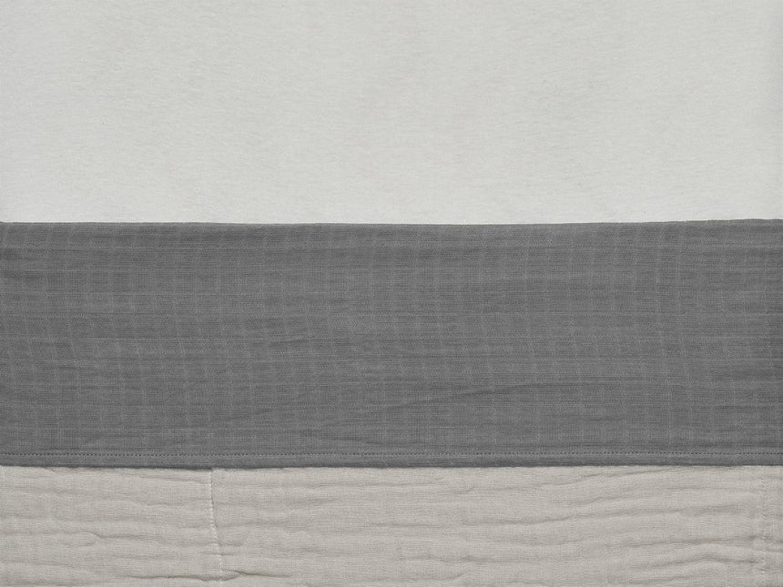 Jollein Wieglaken Wrinkled Cotton Storm Grey 75x100cm koop je bij Babywinkel