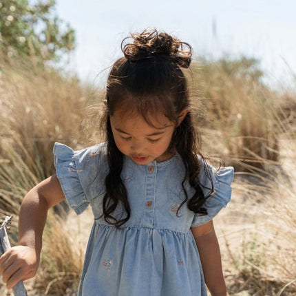 Jurkje korte mouw Denim koop je bij Babywinkel