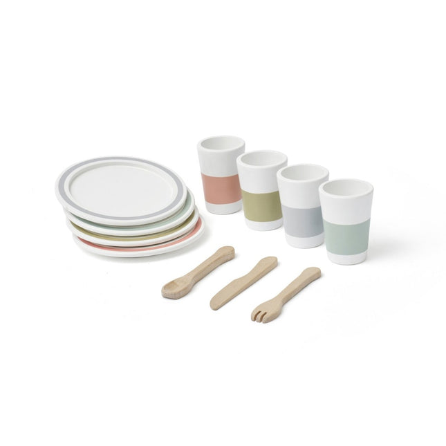 Kid's Concept Houten Speelgoed Eetset 4 Personen - Kid's Concept - Babywinkel - 7340028731092