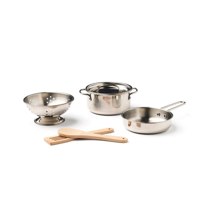 Kid's Concept Pannenset Kid'S Hub Rvs 6 Delig - Kid's Concept - Babywinkel - 7340028734802