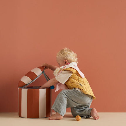 Kid's Concept Poef Cilinder Met Opbergruimte Bruin koop je bij Babywinkel
