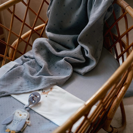 Tissu hydrophile 120x120 - Bleu denim pur