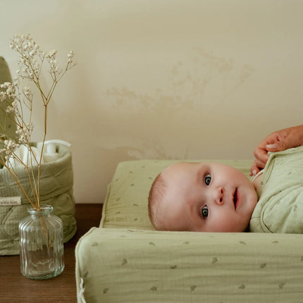 Housse de matelas à langer - Sauge pure