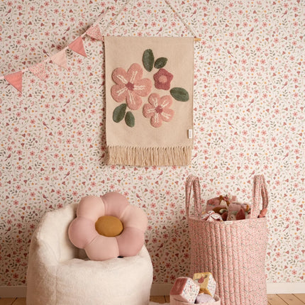 Coussin tricoté Fleur - Jardin des fées