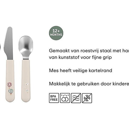 Kinderbestekset Mepal Mio 3 - delig - Sunshine & Rainbow - Babywinkel - 8720294048978