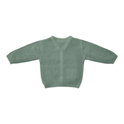 Cardigan tricoté vert forêt