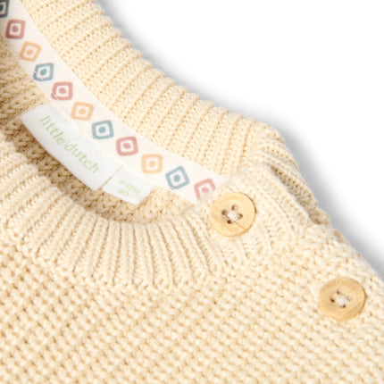 Little Dutch Baby Sweater Stripe Warm Taupe