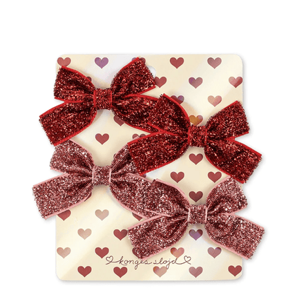 Konges Sløjd Haarspeldje Baby Red / Rose Glitters 4St koop je bij Babywinkel