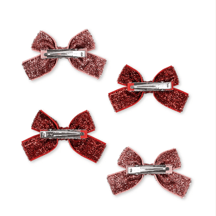Konges Sløjd Haarspeldje Baby Red / Rose Glitters 4St koop je bij Babywinkel