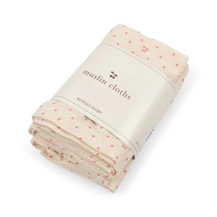 Konges Sløjd Hydrofiele Doek Gots Cherry Dot 3St koop je bij Babywinkel