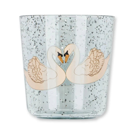 Konges Sløjd Serviesset Sparkly Swan Blue koop je bij Babywinkel