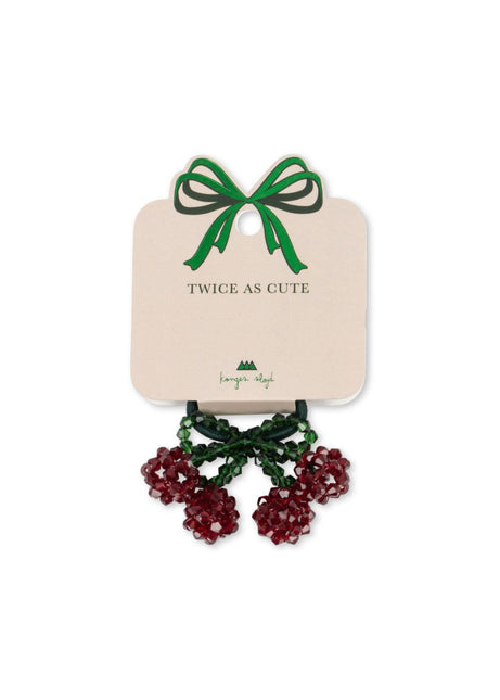 Konges Slojd 2 Pack Cherry Hair Elastic Red/Glitter koop je bij Babywinkel
