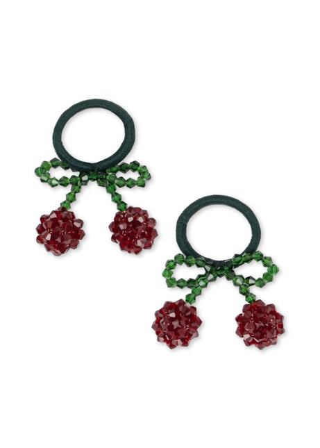 Konges Slojd 2 Pack Cherry Hair Elastic Red/Glitter koop je bij Babywinkel