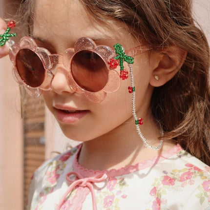 Konges Slojd Baby Zonnebril Flower Glitter Rose - Konges Slojd - Babywinkel - 5715681040133