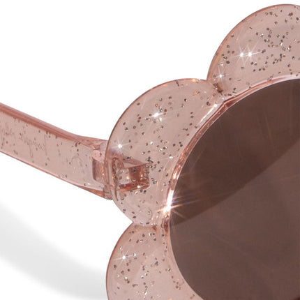 Konges Slojd Baby Zonnebril Flower Glitter Rose - Konges Slojd - Babywinkel - 5715681040133