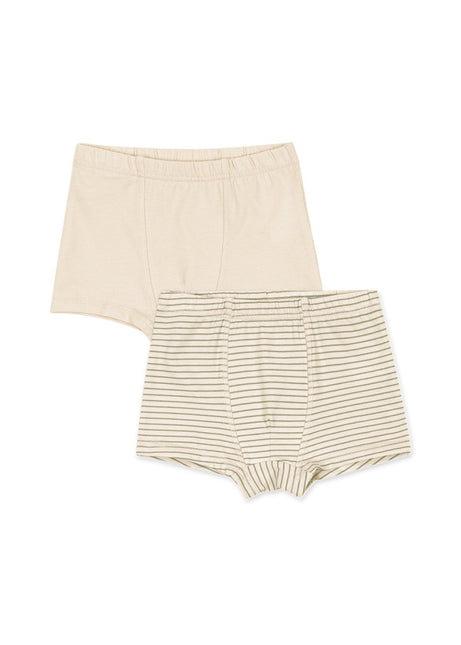 Konges Slojd Basic Boxers GOTS Tea Stripe/Buttercream 2st koop je bij Babywinkel