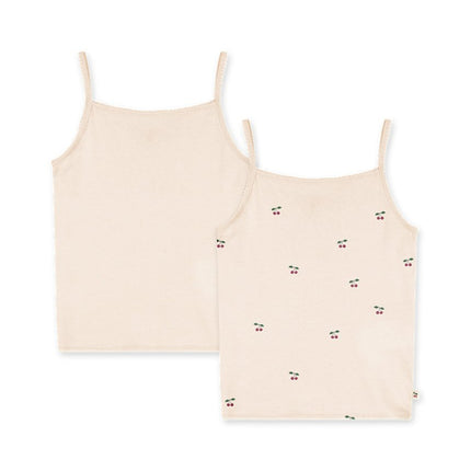 Konges Slojd Basic Topjes GOTS Cherry/Pearled Ivory 2st koop je bij Babywinkel