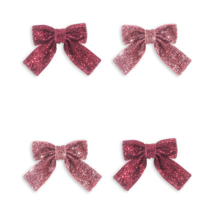 Konges Slojd Haarspeldje Baby Strik Pink Mix 4St - Konges Slojd - Babywinkel - 5715681043608