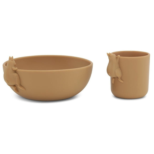 Konges Slojd Kinderservies Set Bunny Almond 2 Delig - Konges Slojd - Babywinkel - 5712982829696