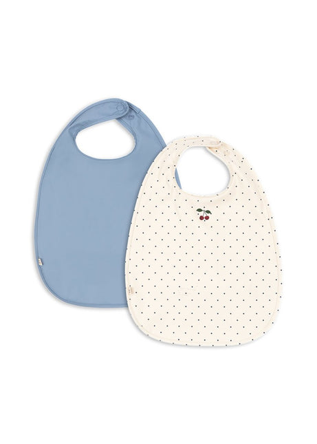 Konges Slojd Slabbetje Navy Dot Rain Washed 2St koop je bij Babywinkel