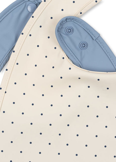 Konges Slojd Slabbetje Navy Dot Rain Washed 2St koop je bij Babywinkel