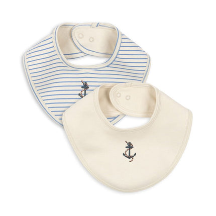 Konges Slojd Slabbetje Stripe Provence Mix 2St - Konges Slojd - Babywinkel - 5715681002483