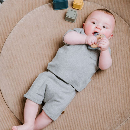 Kort broekje Melange warm linen - Babywinkel - 8720512367317