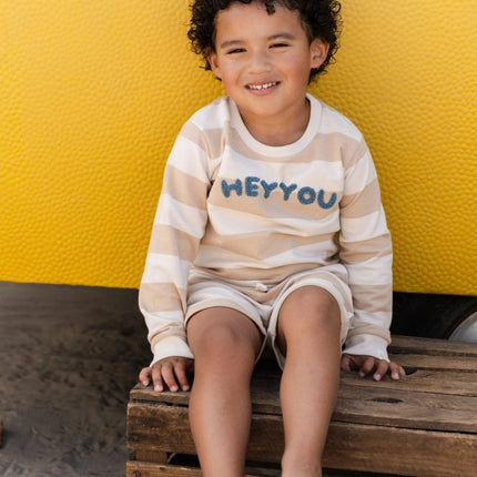 Korte broek Biscuit Stripe koop je bij Babywinkel