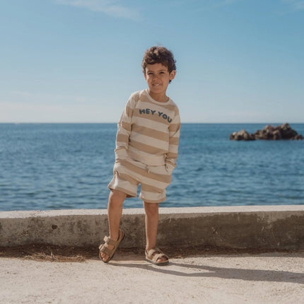 Korte broek Biscuit Stripe koop je bij Babywinkel