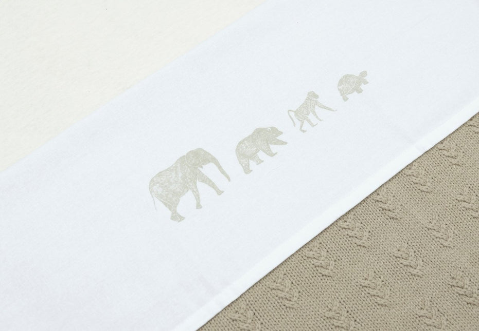 Laken Ledikant 120x150cm Animals - Olive Green - Babywinkel - 8717329376793