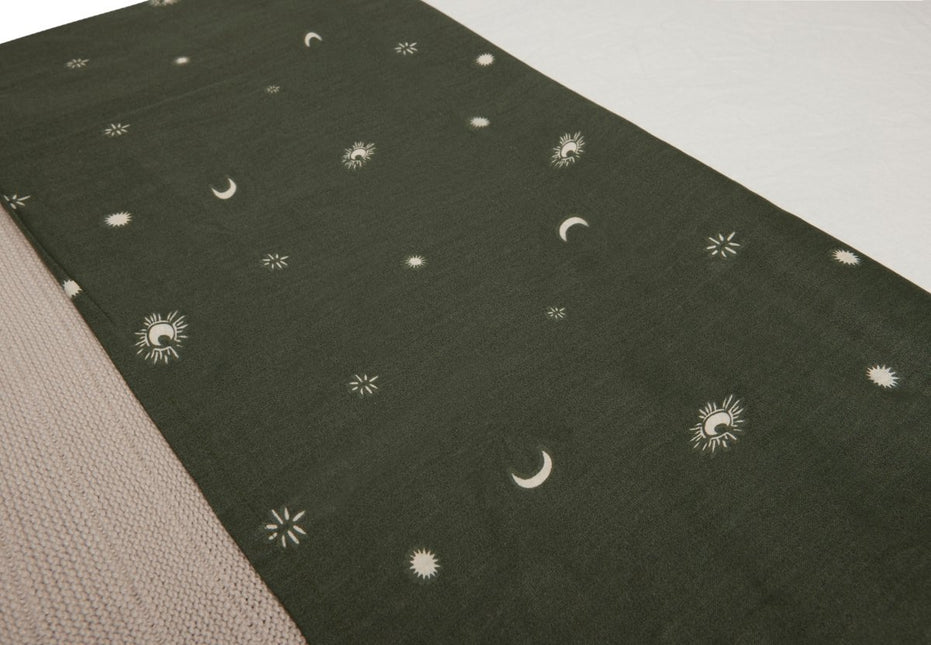 Laken Ledikant 120x150cm Stargaze - Leaf Green - Babywinkel - 8717329369207