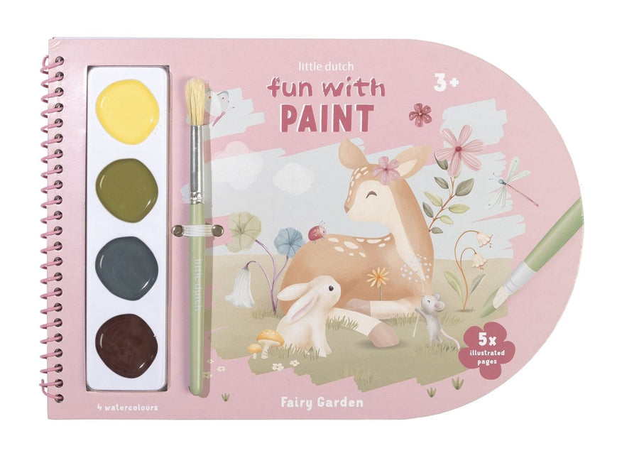 LD Verfboek Fairy Garden 30 bladzijdes inclusief verf en kwast koop je bij Babywinkel